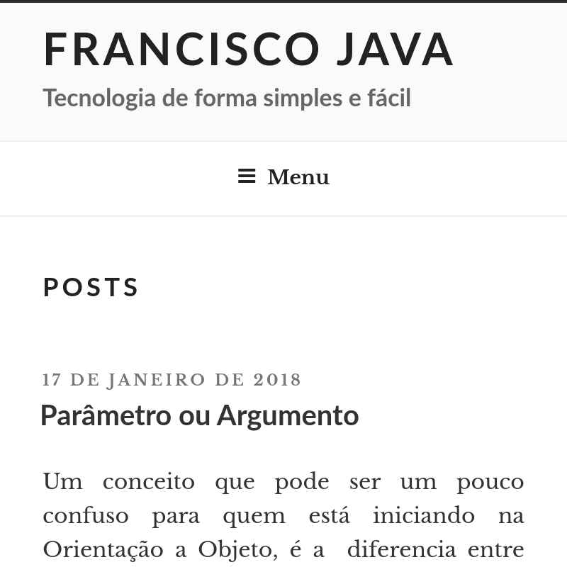 Blog Francisco Java